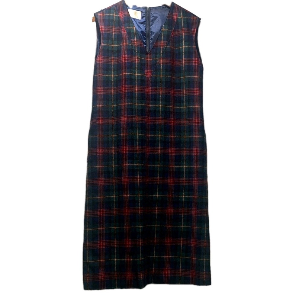 Vintage, Pendleton Wool, Tartan Plaid, Jumper Dress Womens  14‎ USA, Pockets